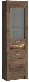 Vitrina rohová Indianapolis I23 tmavý jaseň