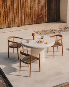 Záhradný jedálenský stôl adi ⌀120 cm biely MUZZA