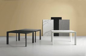 Rozkladací stôl sallie 140 (200) x 90 cm bielo-čierny MUZZA