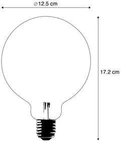 Sada 5 inteligentných LED žiaroviek E27 G125 zlatá 4,9 W 470 lm 1800-4000 K