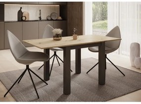 Rozkladací jedálenský stôl ZARO dub artisan/čierna