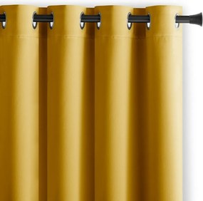 Restilo Záves Blackout EYELETS horčicová, 140 x 245 cm