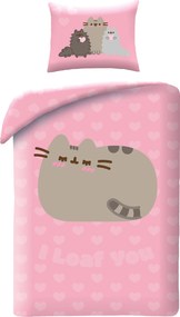 Halantex Obliečky z mikrovlákna 140x200 + 70x90 cm - Pusheen "Relaxing"