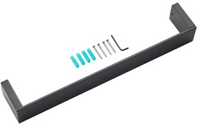 Cerano Camill, nástenný držiak na uteráky 40 cm, čierna matná, CER-CER-428986