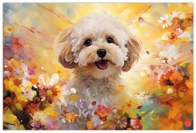 Obraz - Šťastný pes (90x60 cm)