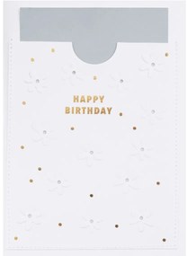Räder Papierové prianie k narodeninám FLOWERS EMBOSSING CARD