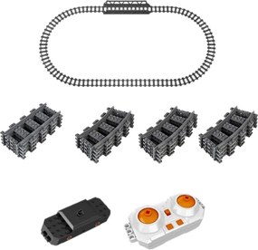 LEAN Toys Stavebnicové kocky – parný vlak s diaľkovým ovládaním RC, zelený, 1212 dielov