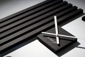 Luxusné nastenné drevené hodiny v čiernej farbe