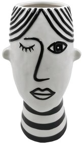 Čierno-biela porcelánová váza Mauro Ferretti Face