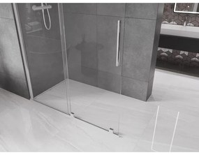 Mexen Velar, posuvné dvere do otvoru typ Walk-In 160 cm, 8mm číre sklo, chrómová, 871-160-000-03-01