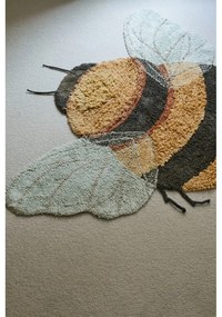 Žltý prateľný ručne tkaný bavlnený detský koberec 115x150 cm Bee – Lorena Canals
