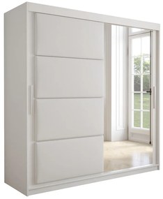 Skriňa Tapi 200 Biely/Biela ekokoža