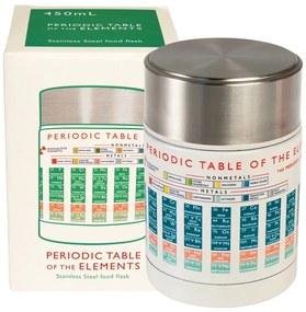 Krémová/v striebornej farbe termoska na jedlo/detská 450 ml Periodic Table – Rex London