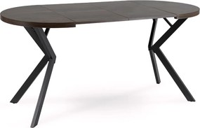 Rozkladací stôl DORIAN 80-160 cm orech/čierna
