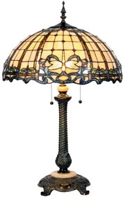Luxusná vitrážová lampa do obývačky Tiffany stolová Ø50*80