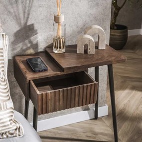 Nočný stolík 30-15 Carve Drevo Acacia - Pravý  - Komfort-nábytok