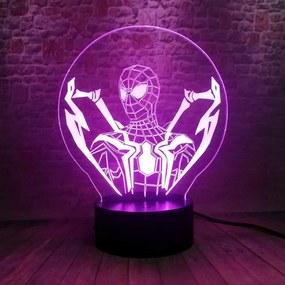 3D LED nočná lampa 3Dmix 3DL-BTS - Spider-Man (Spiderman) (Bluetooth reproduktor - farba čierna)