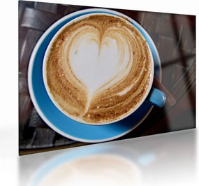 Sklenený obraz - Latte Art (70x50 cm)