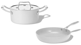 Elmich Sada keramického riadu Vital 2 ks, 1 hrniec a 1 panvica, krémovo biela
