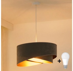 Brilagi - LED Luster na lanku LYRA 1xE27/15W/230V šedá/zlatá