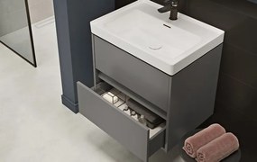 Cersanit Crea - závesná skrinka s umývadlom 50cm, dub, S924-007+K114-005