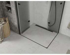Mexen Lima Duo sprchový kút so skladacími dverami 80(dvere) x 70(dvere), 6mm číre sklo, čierny profil, 856-080-070-70-00-02