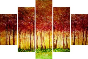 Obraz - Maľba listnatého lesa (150x105 cm)
