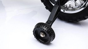 Ramiz Detský krížový bicykel Batériové vozidlo Zelené + asistenčné kolesá + LED zvuky