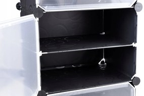 Modulárny stojan na topánky PETRA 88 cm čierny