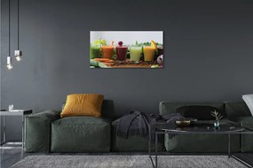 Obraz canvas Zeleninové, ovocné kokteily 100x50 cm