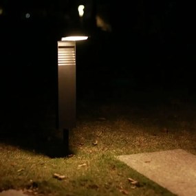 Solárna LED záhradná lampa na záhradný stĺpik so senzorom súmraku