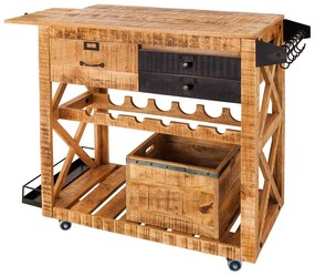 Dizajnová barová skrinka Winebar 92 cm mango