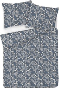 Matex Saténové povlečenie Zlaté listy, 140 x 200 cm, 70 x 90 cm