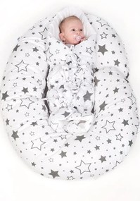 Obliečka na dojčiaci vankúš v tvare C New Baby Zvieratká biela