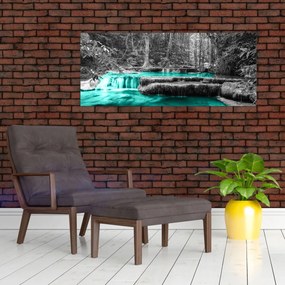 Obraz - Zimná rieka (120x50 cm)