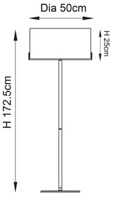 Endon 72634 - Stojacia lampa HAYFIELD 1xE27/40W/230V hnedá/šedá