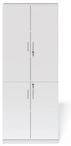 Vysoká kancelárska skriňa Houseland Prime Neo 03 80 cm biela