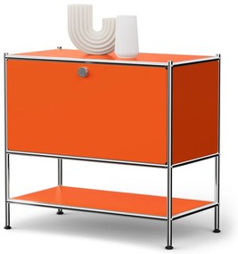 Kovová odkladacia skrinka »CN3« s výklopným priečinkom, oranžová