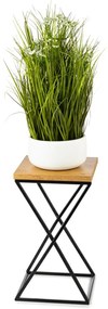 Kvetinový stojan LOFT I 40 cm čierny/dub lancelot