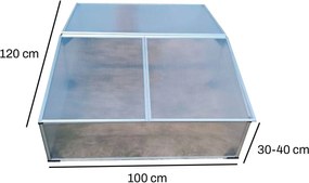 Dvojité parenisko BestBerg BBGH-120CF / 100 x 120 x 40 cm / strieborná
