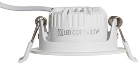 Sada 6 zapustených bodových svetiel biela naklápacia 6,5 cm vrátane LED IP54 Ultra Slim - Pupil