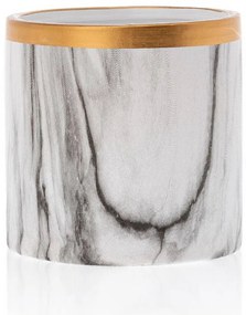 KERAMICKÝ KVETINÁČ SONA 11X11 CM BIELA/ZLATÁ