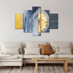 Obraz - Tvary a kvet (150x105 cm)