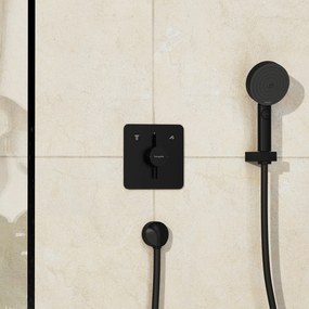 Hansgrohe DuoTurn Q, batéria pod omietku pre 2 spotrebiče, čierna matná, HAN-75414670