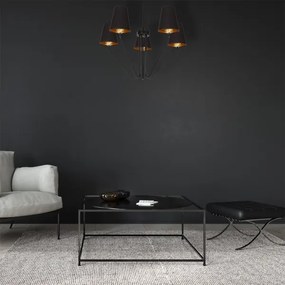 Luster na tyči VICTORIA 5xE27/60W/230V čierna
