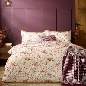 Oranžové/béžové obliečky na jednolôžko 135x200 cm Woodland Fox – Catherine Lansfield