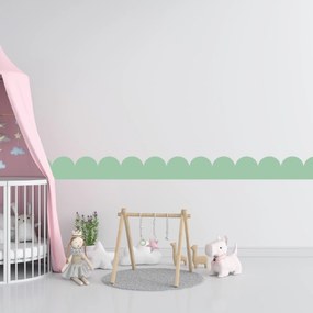 PIPPER. Textilná samolepiaca tapeta - Mini Oblúk - Mätová farba Farba: Tmavá