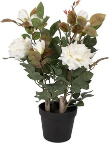 Dekoračná kvetina ruže s bielymi kvetmi Rose white - 20*20*55 cm