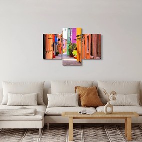 Obraz - Farebné domy v Burane, Benátky (90x60 cm)