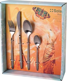 Príborový set 16 ks – Vivo PVD Light Grey matný - 140303